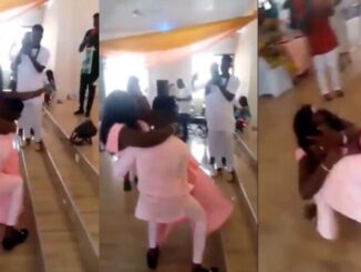 VIDEO Of A Groom Falls And Breaks His Waist Whiles Trying To Carry Her Bride Goes VIRAL -WATCH 